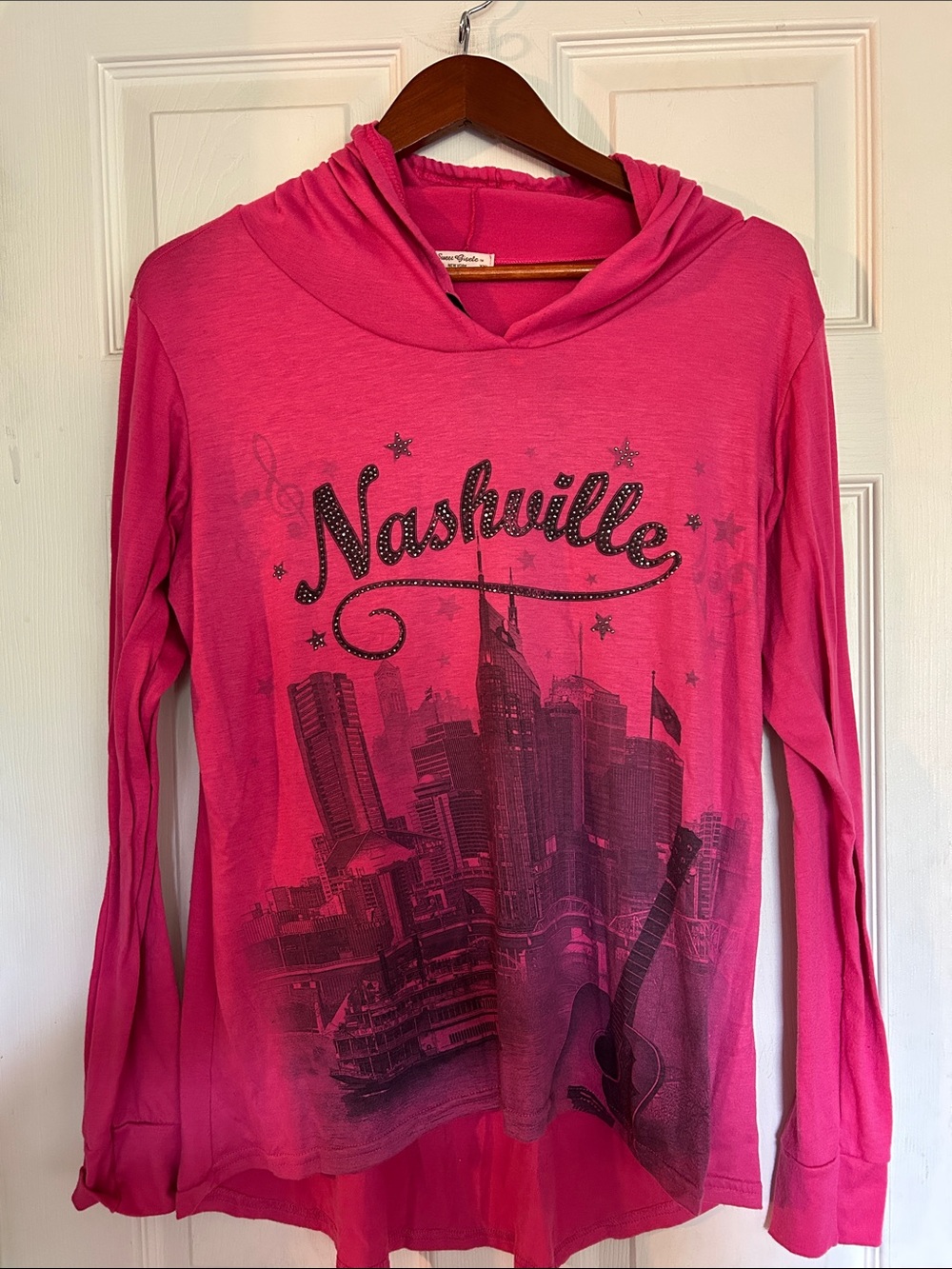 NWOT Nashville Graphic Hooded Long-Sleeve Tee - Pink *Never Worn*